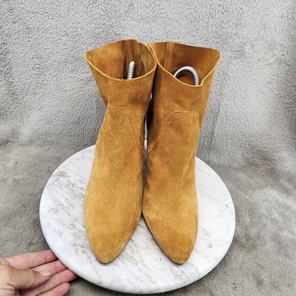 Vince Camuto Shoes Womens Size 7.5 Creestal Brown Suede Ankle Boots *Read* - Picture 3 of 11